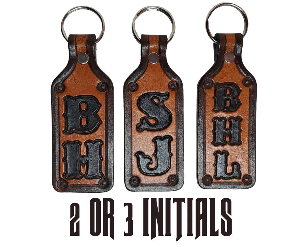 "The 1973" Leather Name Keychain