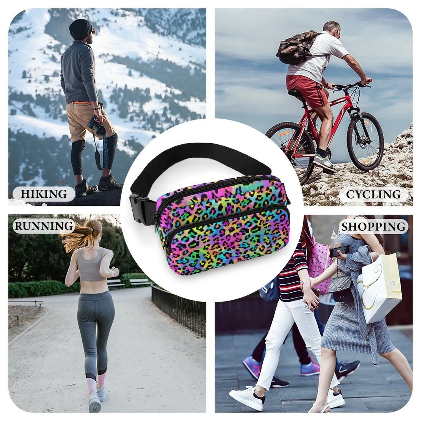 Rainbow Leopard Fanny Pack- PREORDER - Closing 3/2  - ETA late March