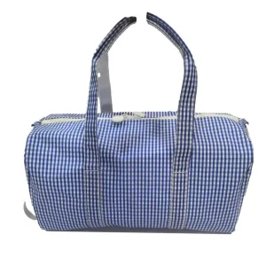 Royal Gingham Weekender Duffel Bag