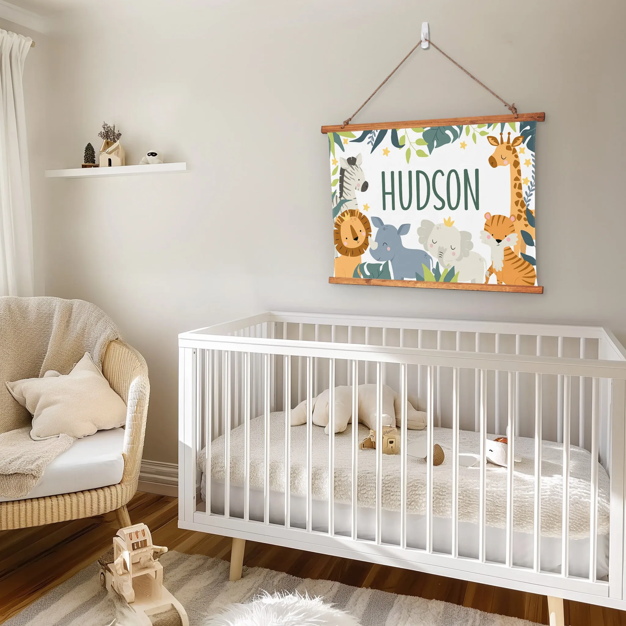 Safari Animals - Personalized Hanging Canvas