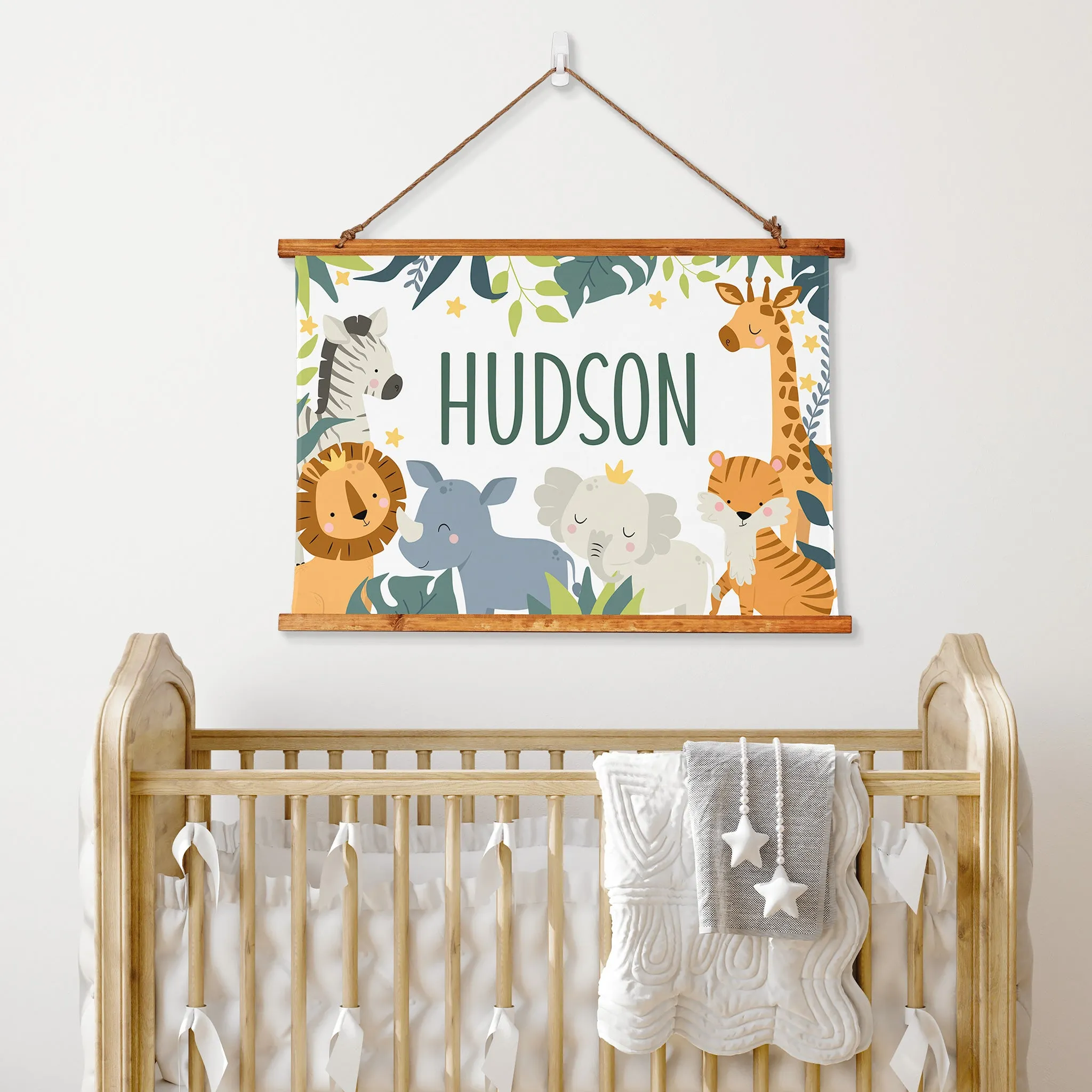 Safari Animals - Personalized Hanging Canvas