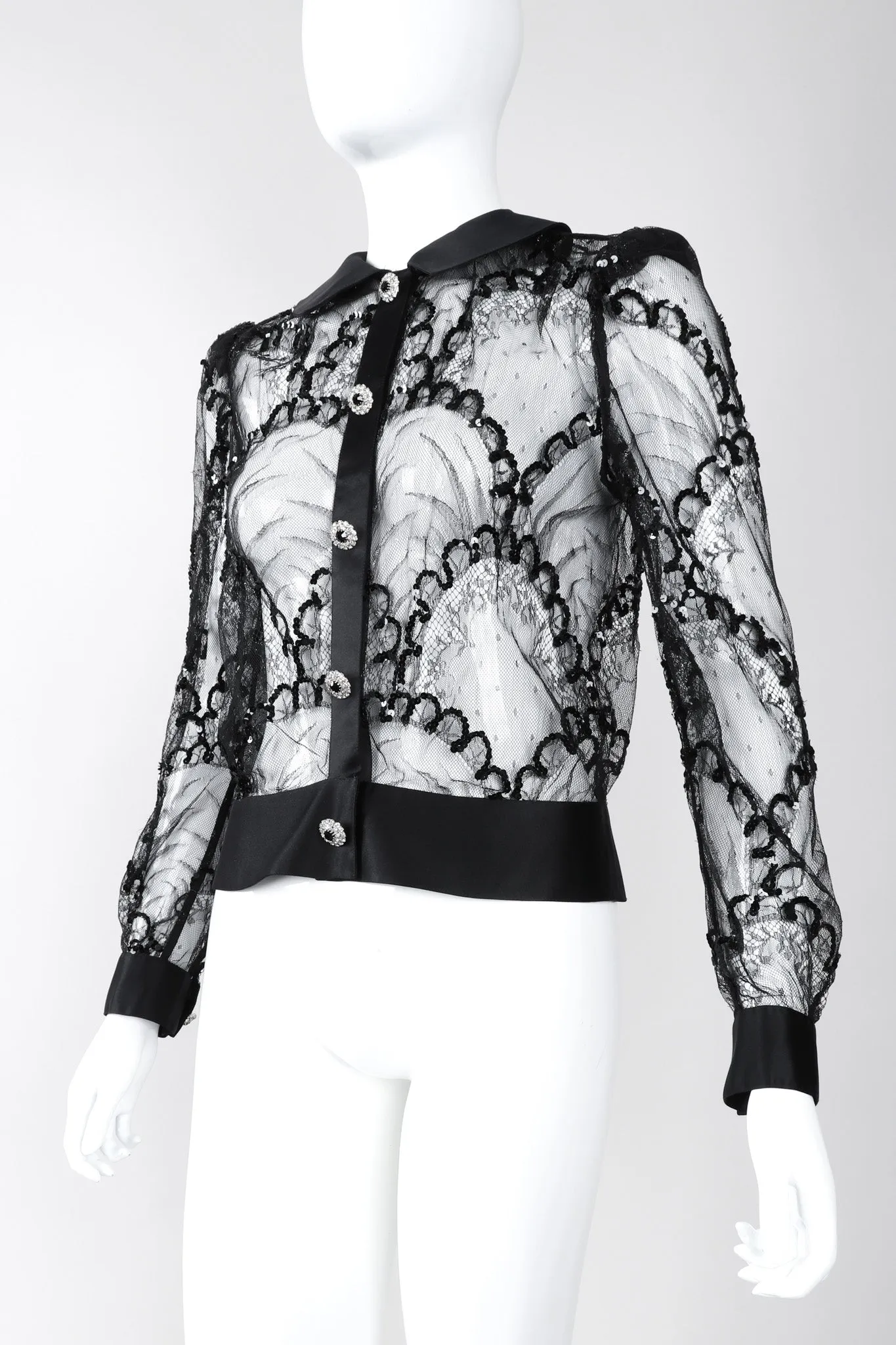 Sequin Mesh Lace Top