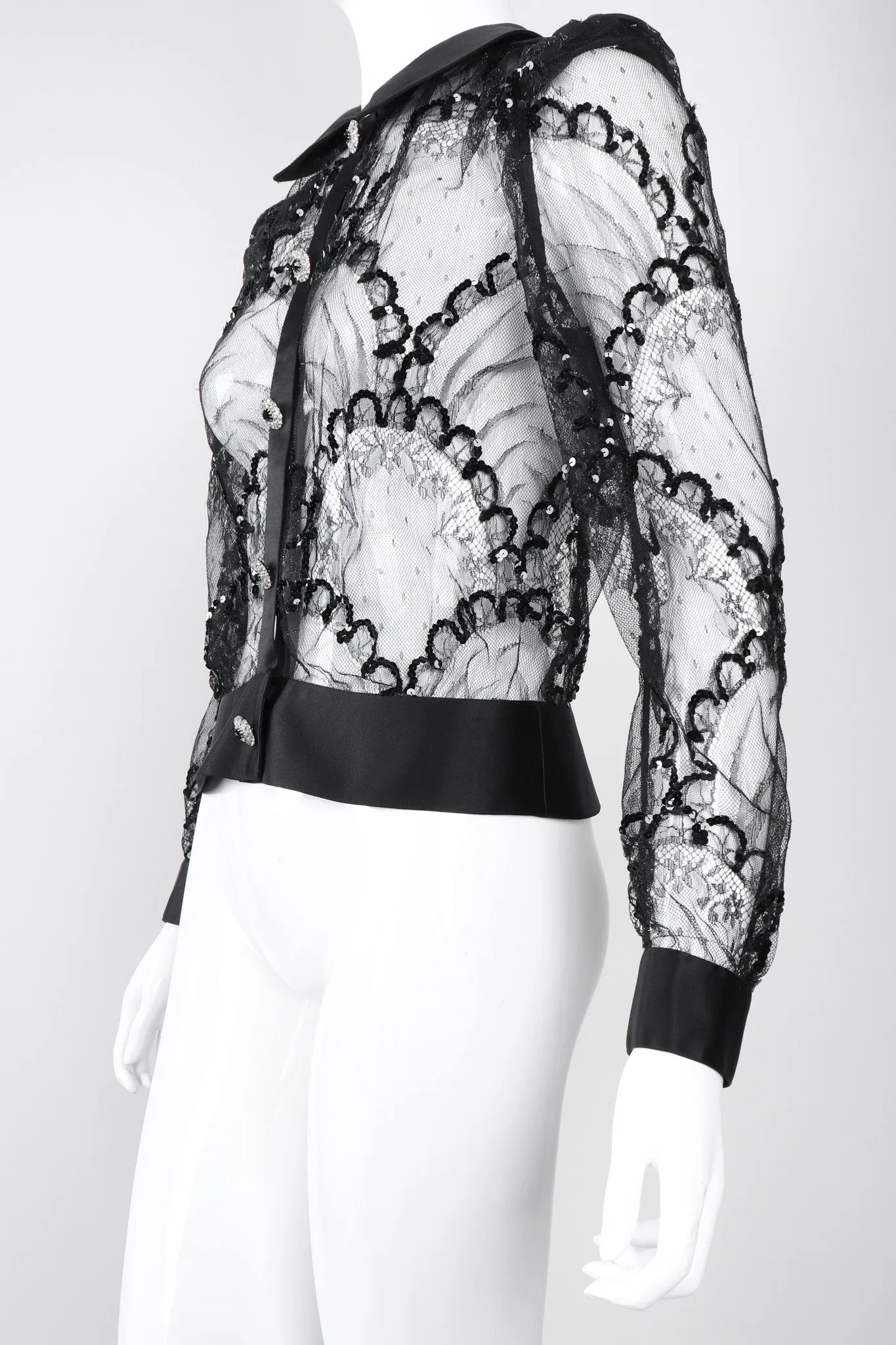 Sequin Mesh Lace Top