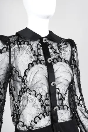 Sequin Mesh Lace Top
