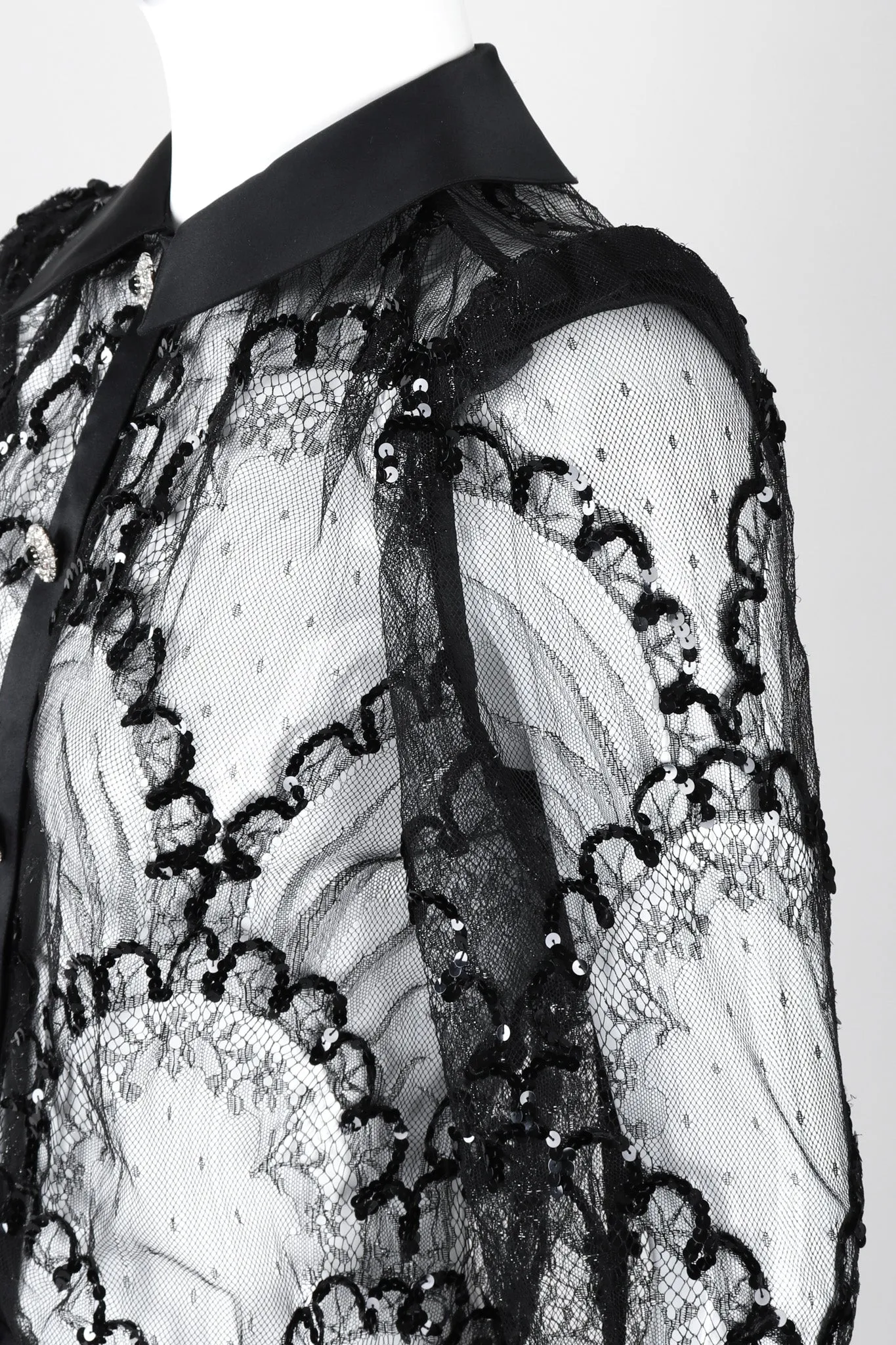Sequin Mesh Lace Top