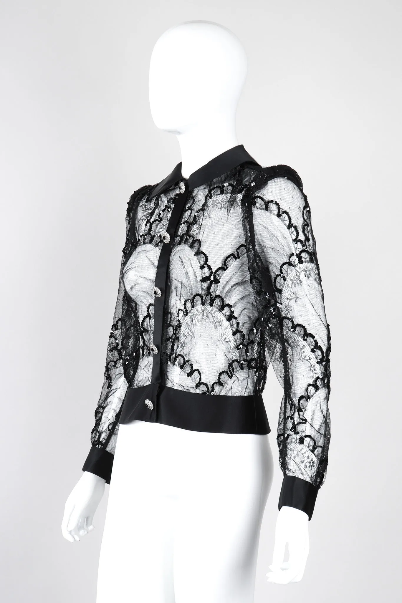 Sequin Mesh Lace Top