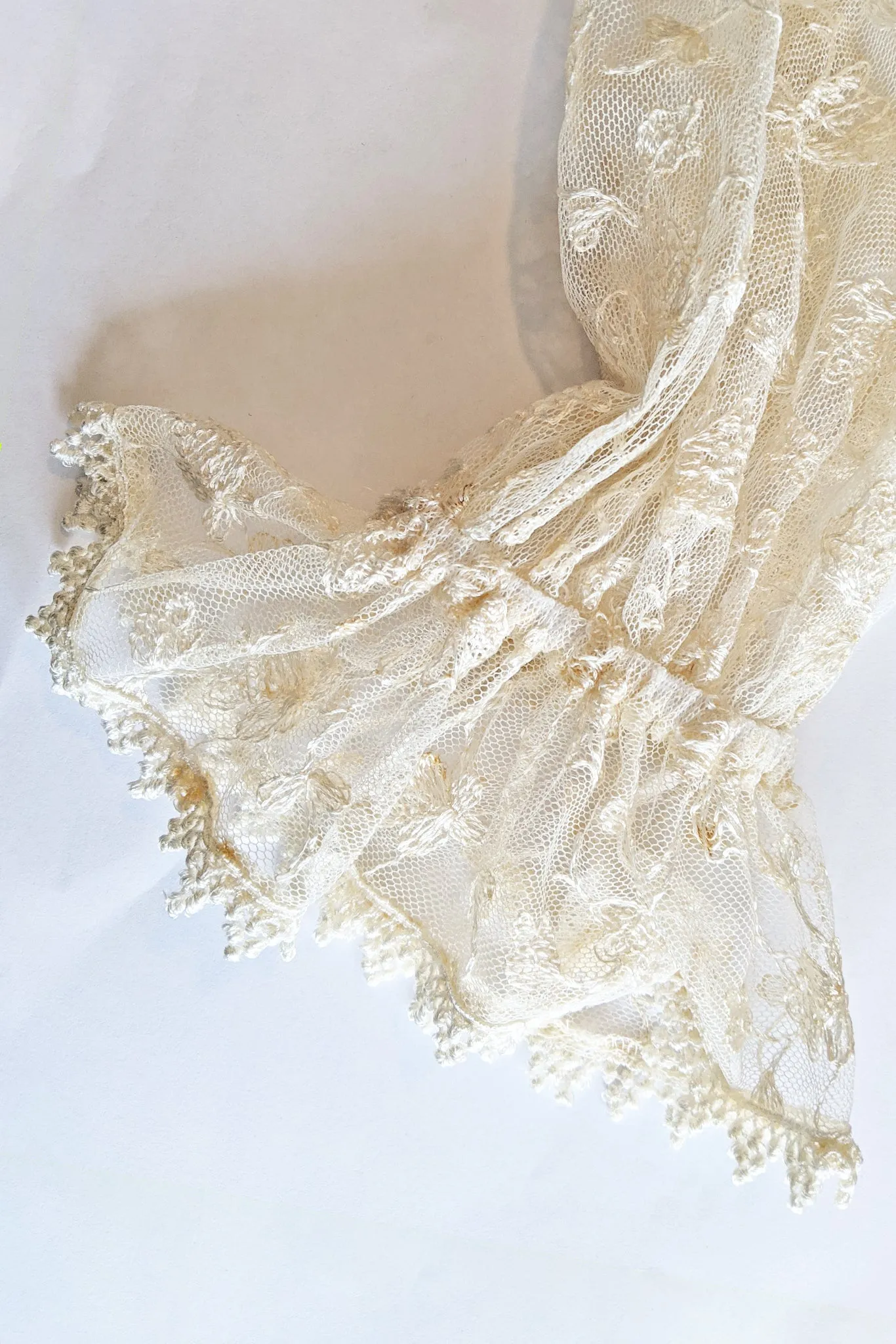 Sheer Lace Jabot Bodysuit