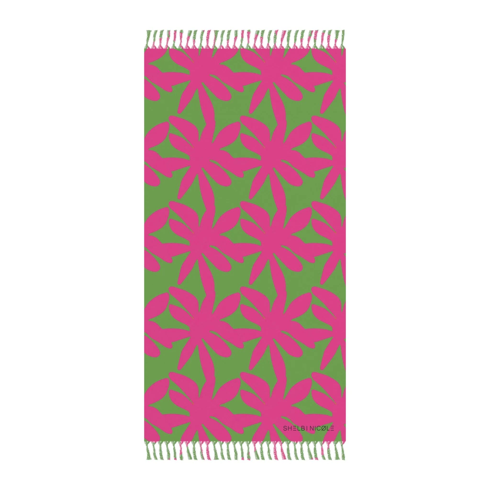 Shelbi Nicole Green Boho Beach Towel