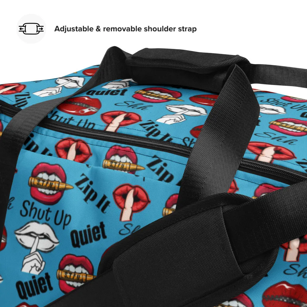 Shhhut Up Duffel bag - Blue