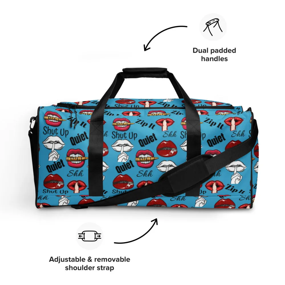 Shhhut Up Duffel bag - Blue