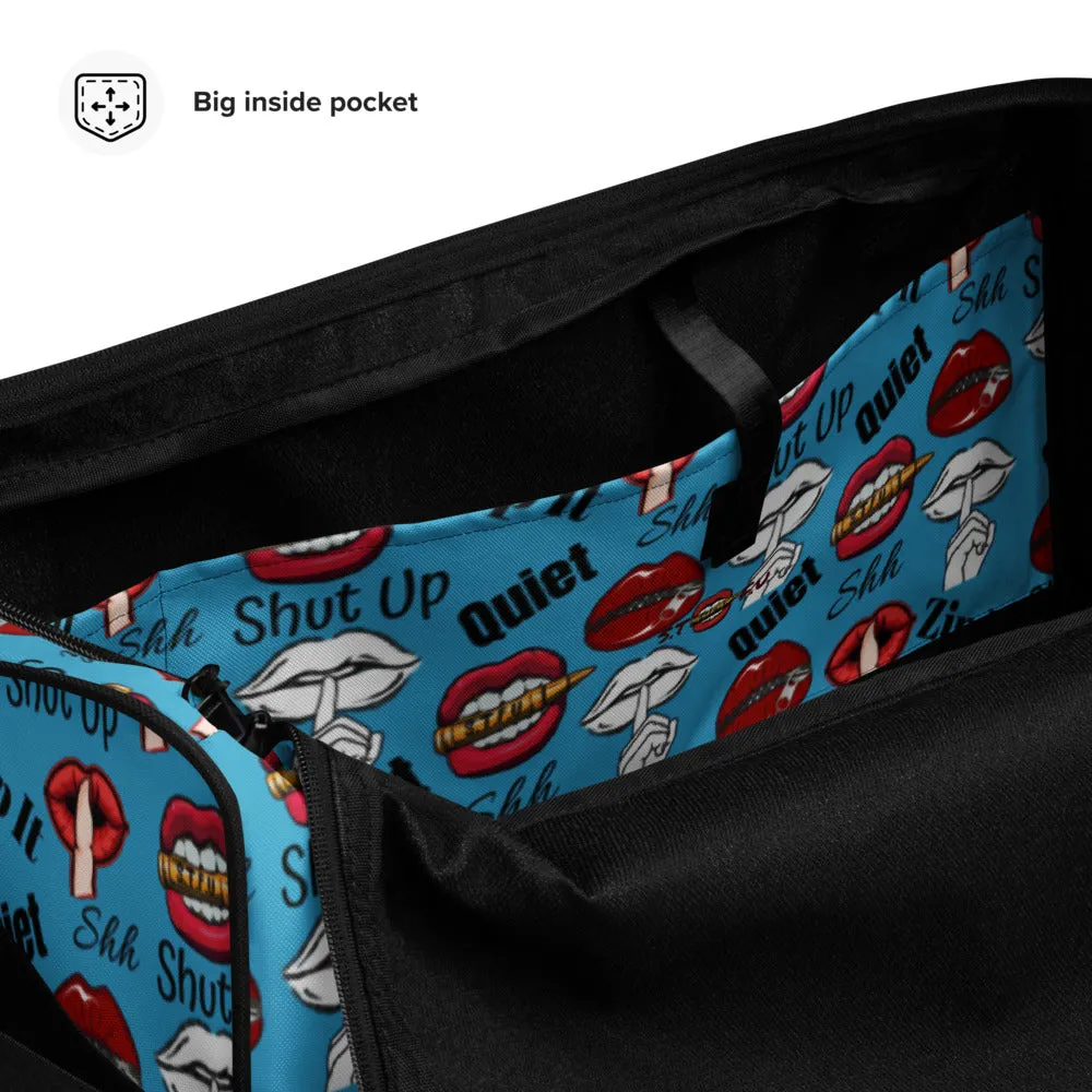 Shhhut Up Duffel bag - Blue
