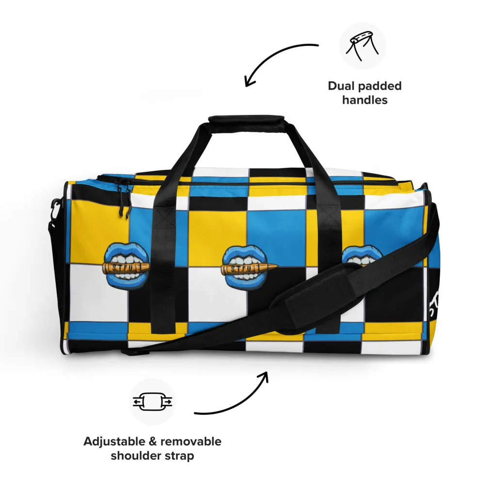STFU Ice Blue Logo Colorblock Duffel bag