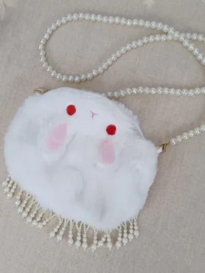 Sweet Lolita Bag White Polyester Pearls Cross-body Bag Lolita Accessories