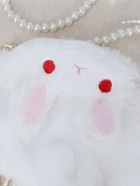 Sweet Lolita Bag White Polyester Pearls Cross-body Bag Lolita Accessories