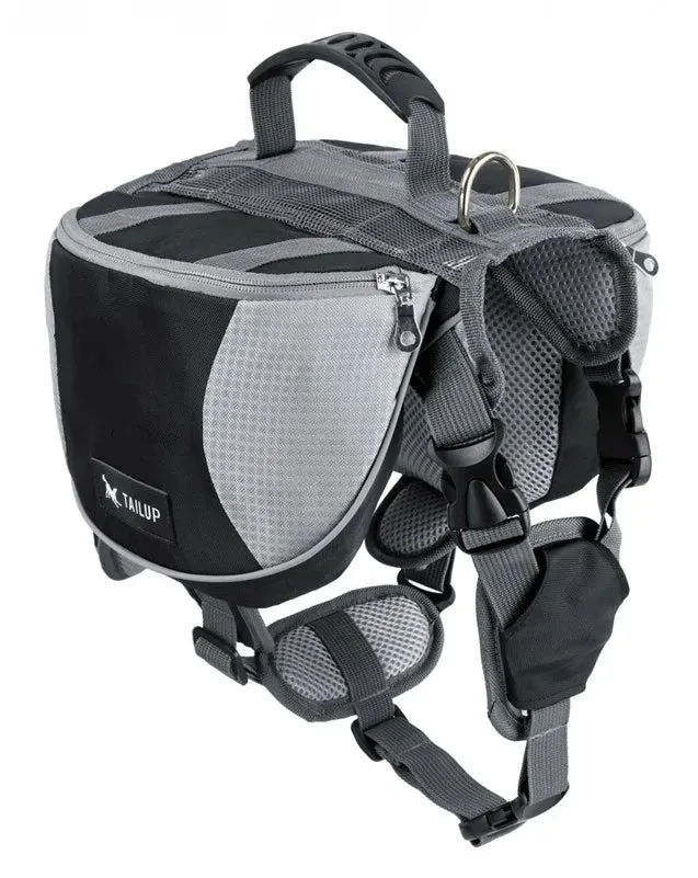 TAILUP Polyester Pet Dog Saddlebags Pack Hound Travel Camping Hiking Backpack Saddle Bag for Small Medium Large Dogs Free Gift