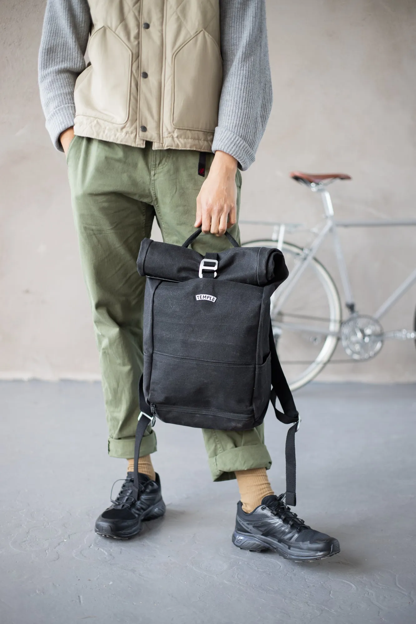 Temple Pannier Backpack - Charcoal