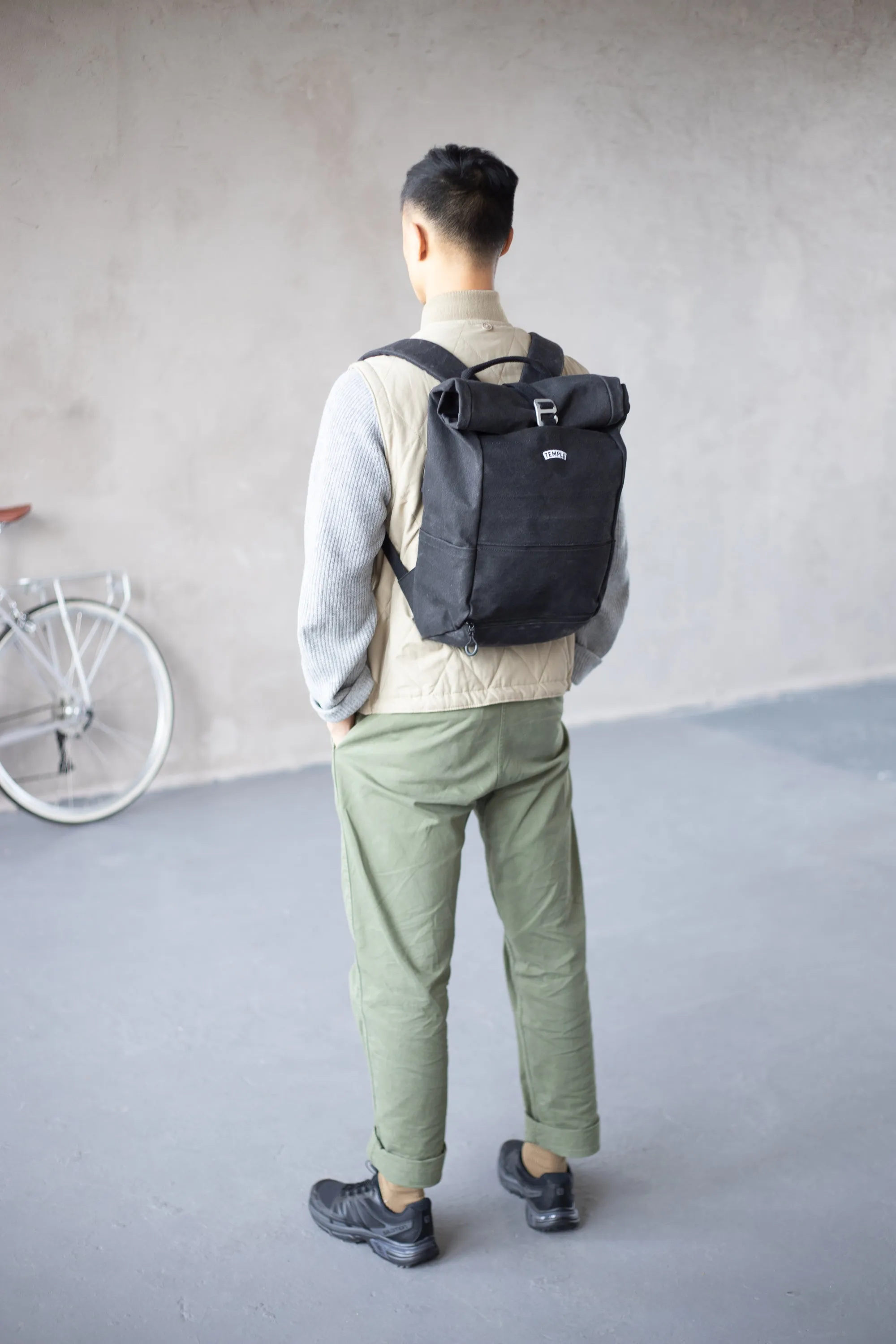 Temple Pannier Backpack - Charcoal