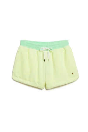 The Sagaponack Terry Cloth Shorts - Green/Yellow