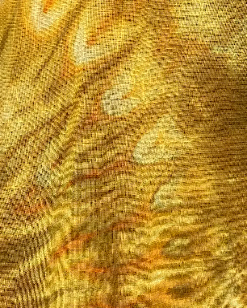 Tie Dye Button Down Short Sleeve Shirt - Western Gold - 2XL