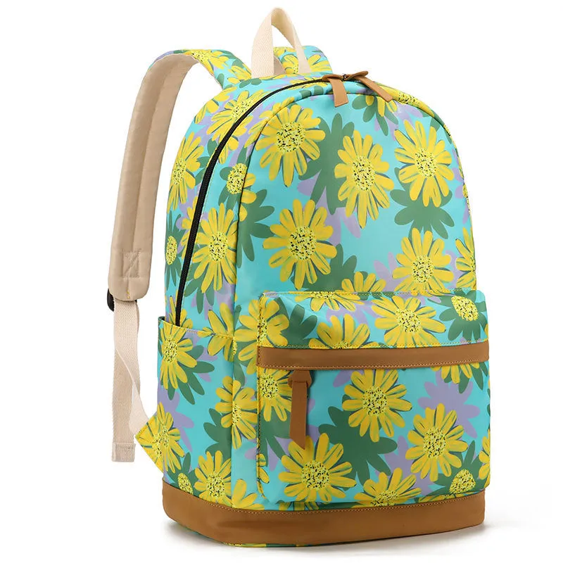 Travel Students School Bag Daisy Cute Backpack For Ladies