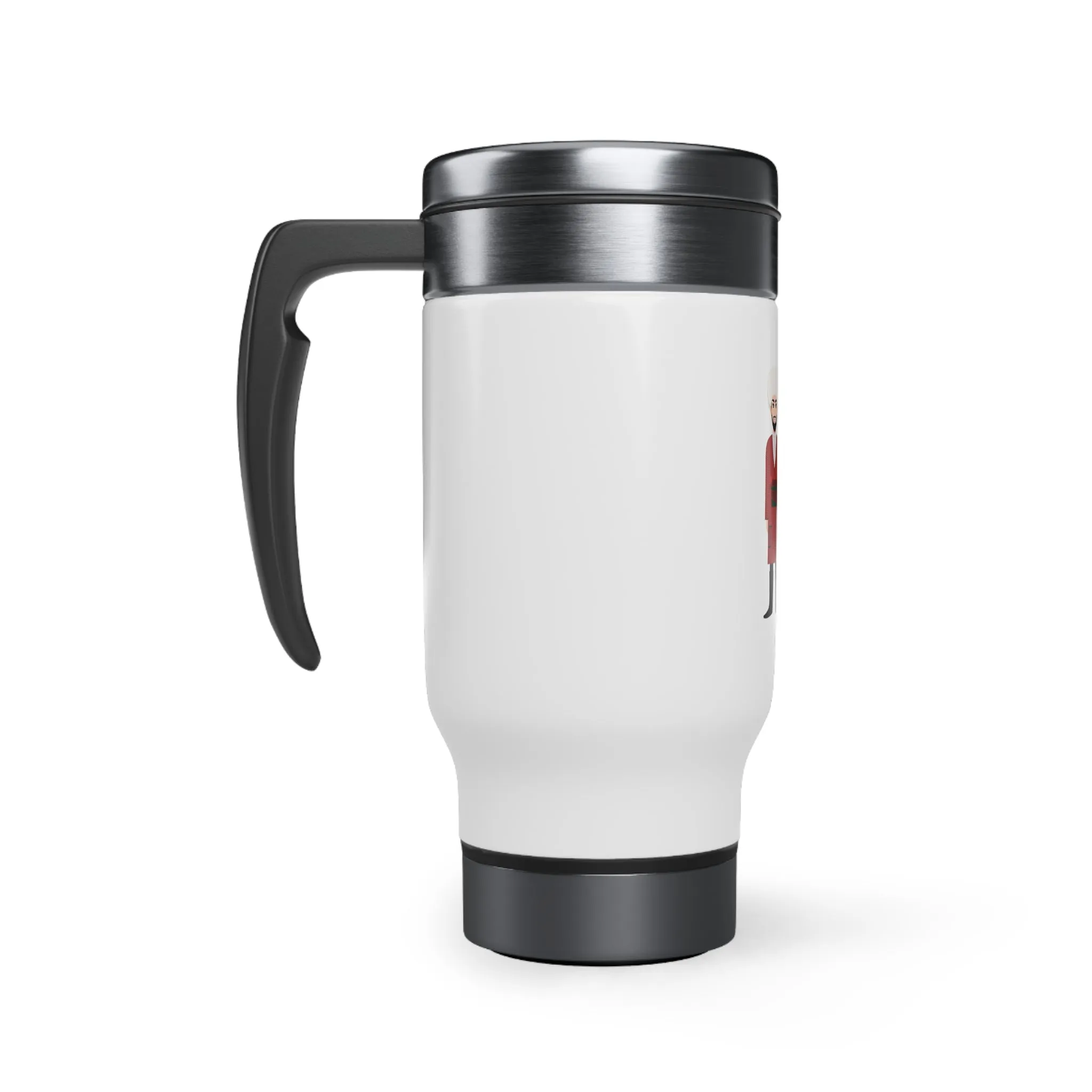 Turkmenistan Stainless Steel Travel Mug with Handle, 14oz