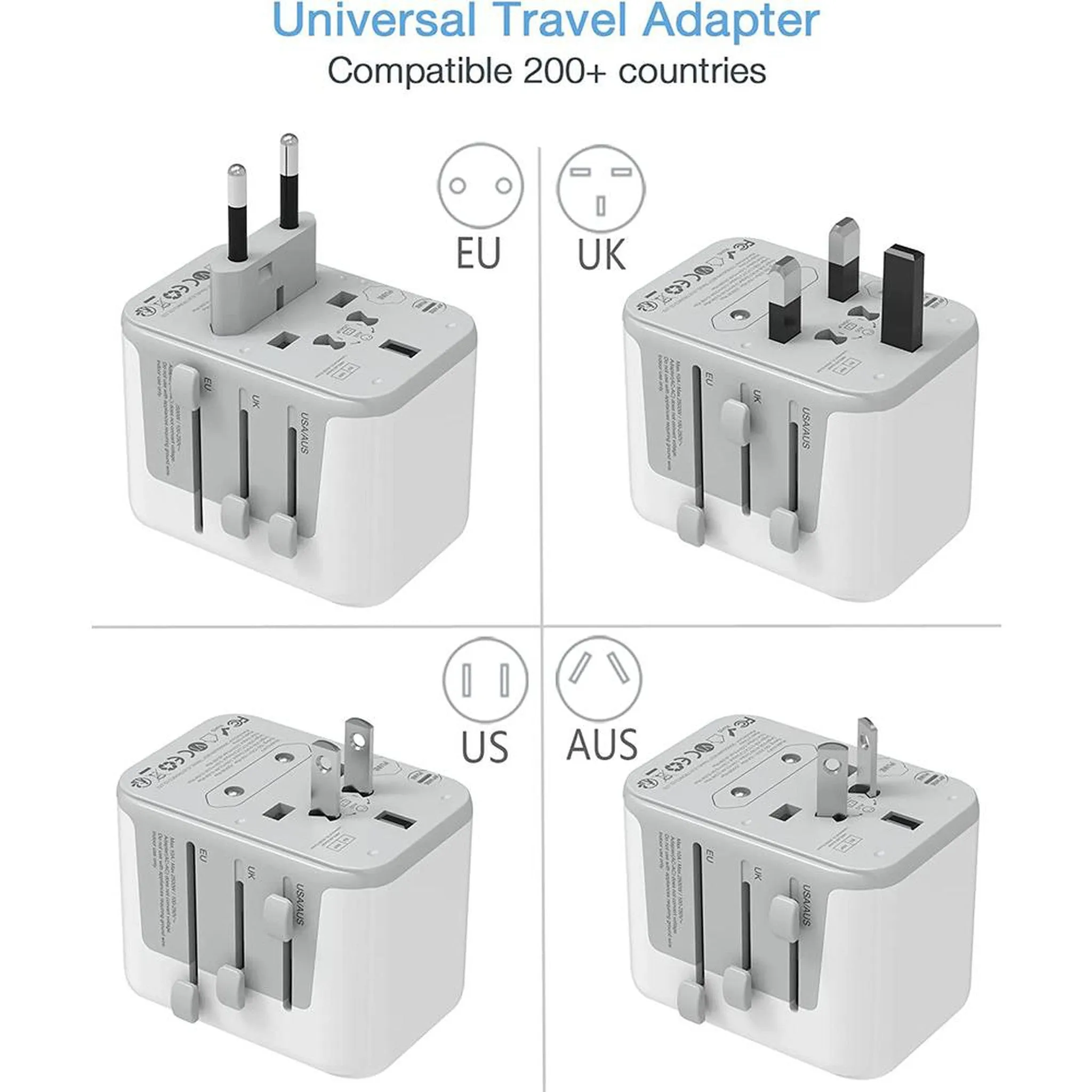 Voltage Valet International Travel Adapter 5 Port USB