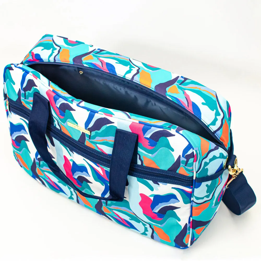 Weekender Travel Bag - Monogrammed Trolley Tote - Sunday Morning, Electric Ambition