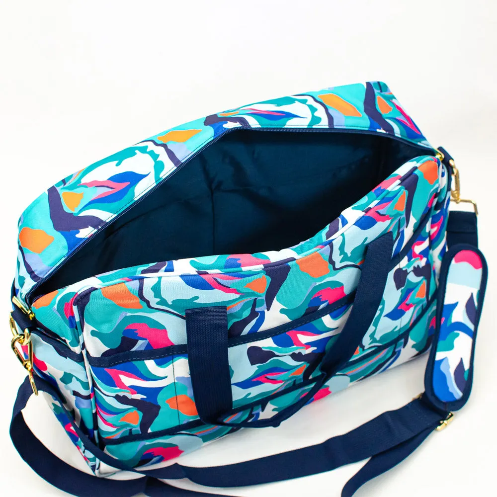 Weekender Travel Bag - Monogrammed Trolley Tote - Sunday Morning, Electric Ambition