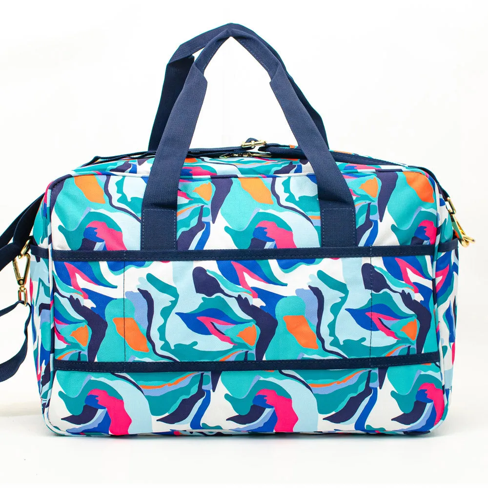 Weekender Travel Bag - Monogrammed Trolley Tote - Sunday Morning, Electric Ambition