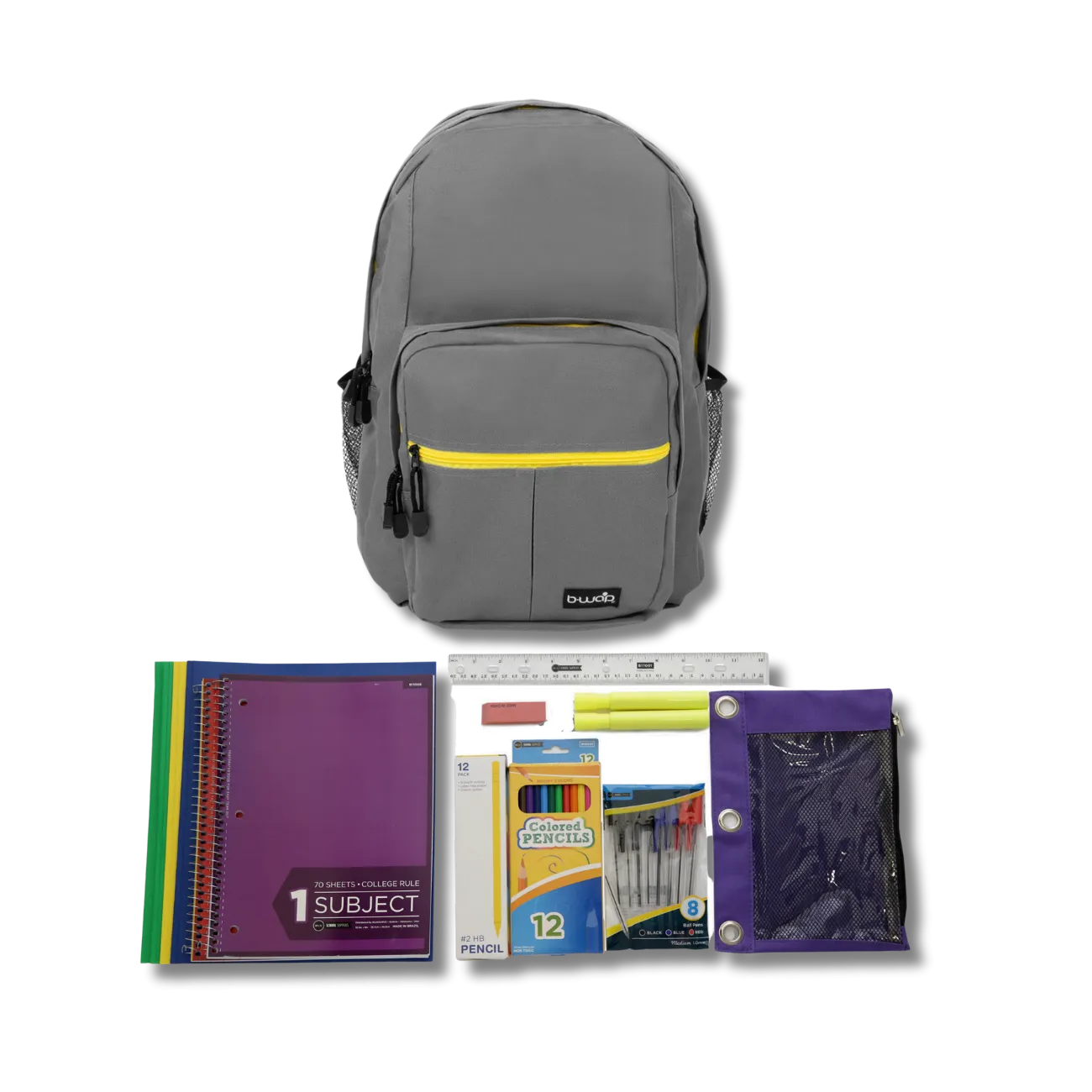 Wholesale 6th-12th Grade Essentials Kit (43 items per kit) in 18'' Territory Backpacks