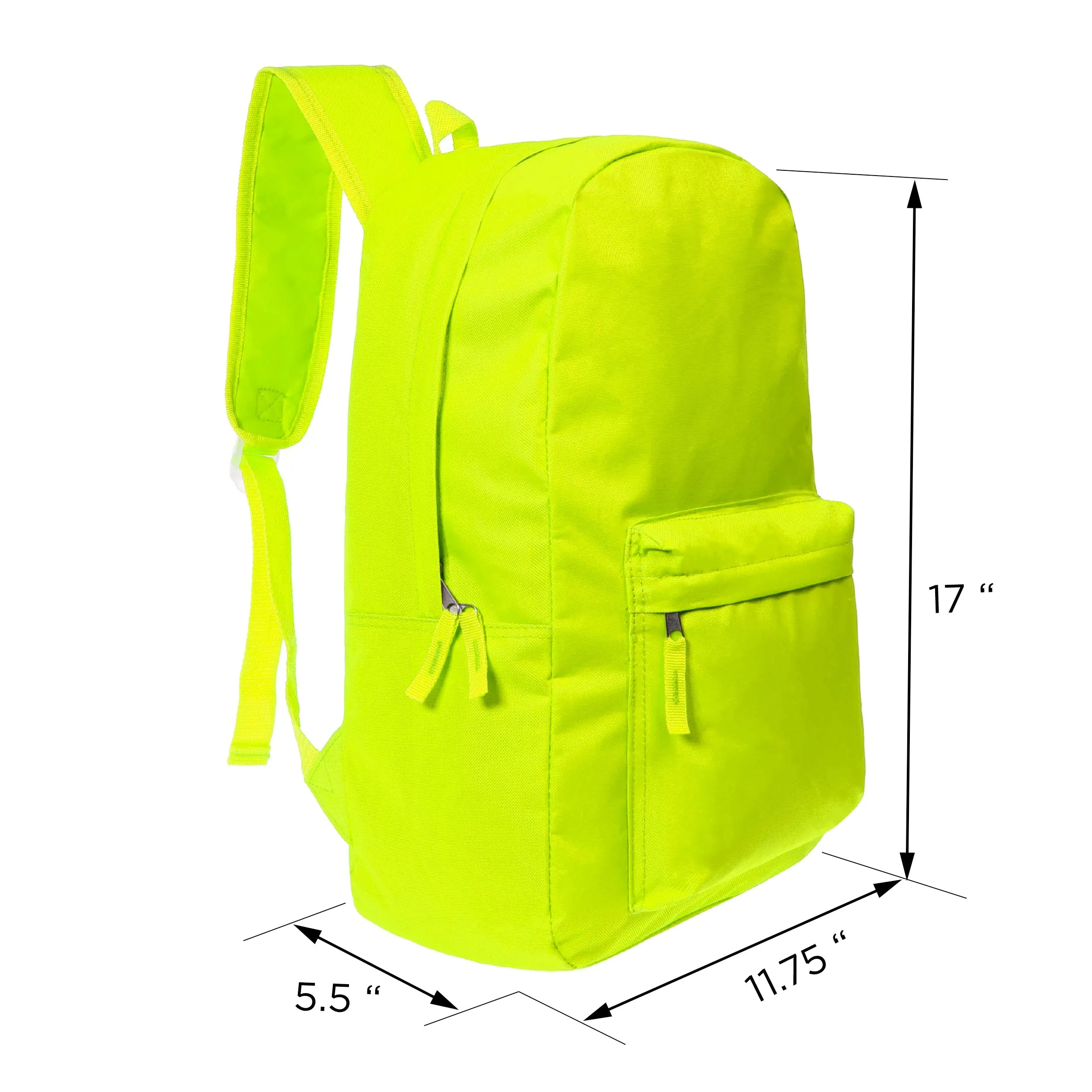 Wholesale Backpacks in 6 Bright Colors & 12 Bulk School Supply Kits