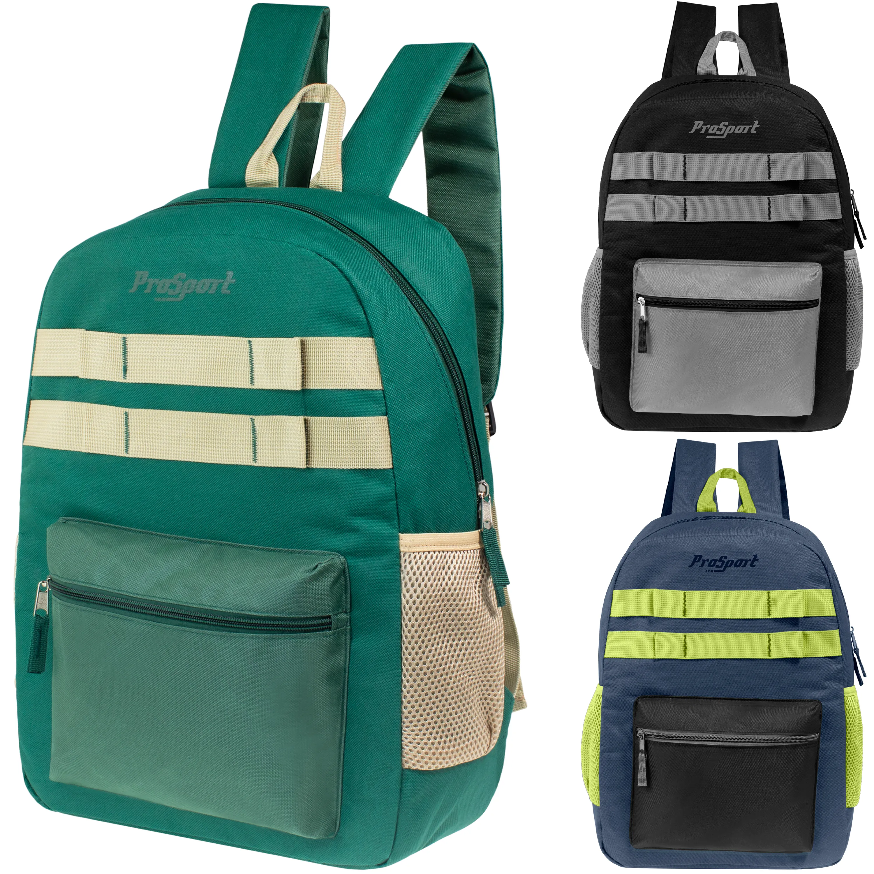 Wholesale Backpacks in Asst Colors & 12 Bulk School Supply Kits