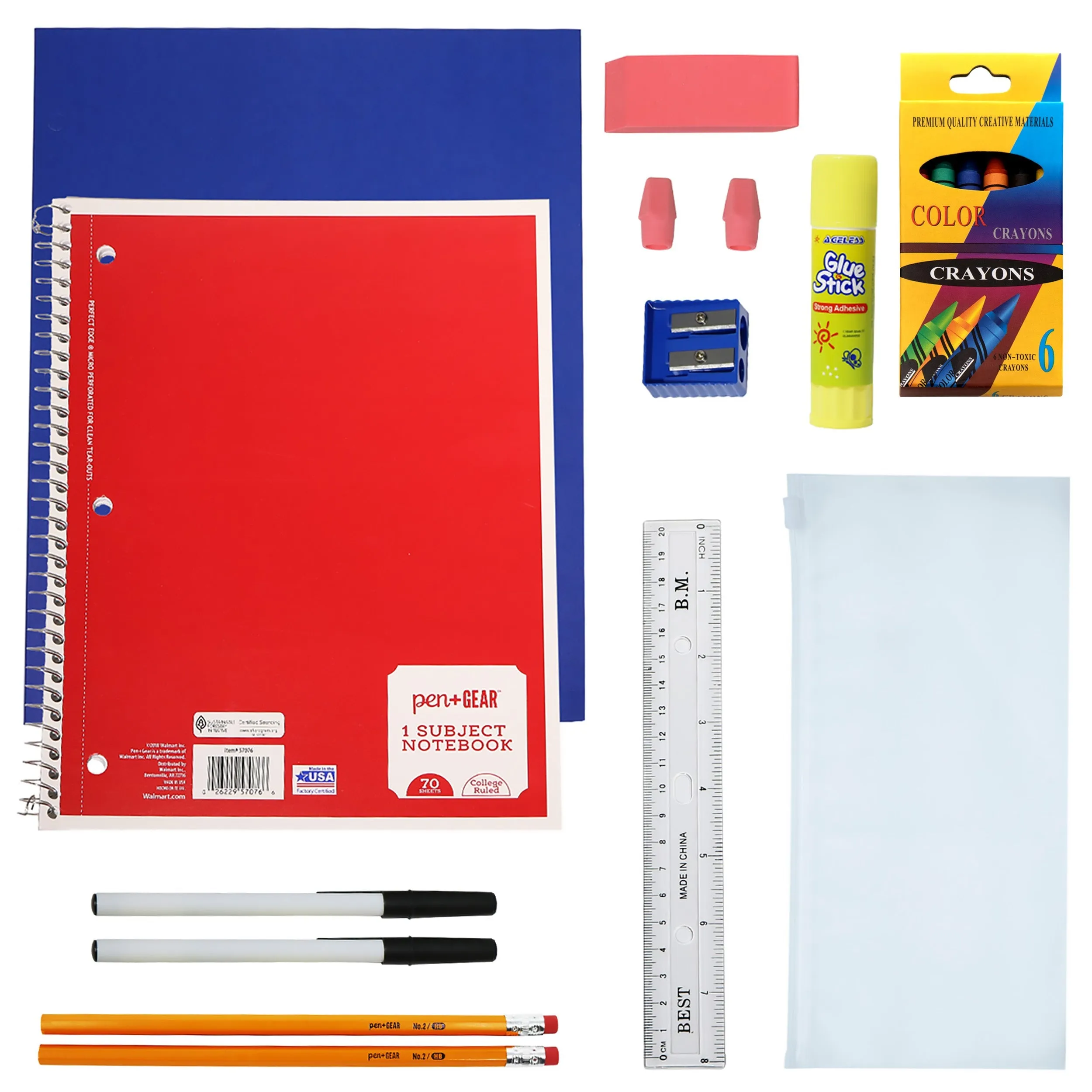 Wholesale Backpacks in Asst Colors & 12 Bulk School Supply Kits