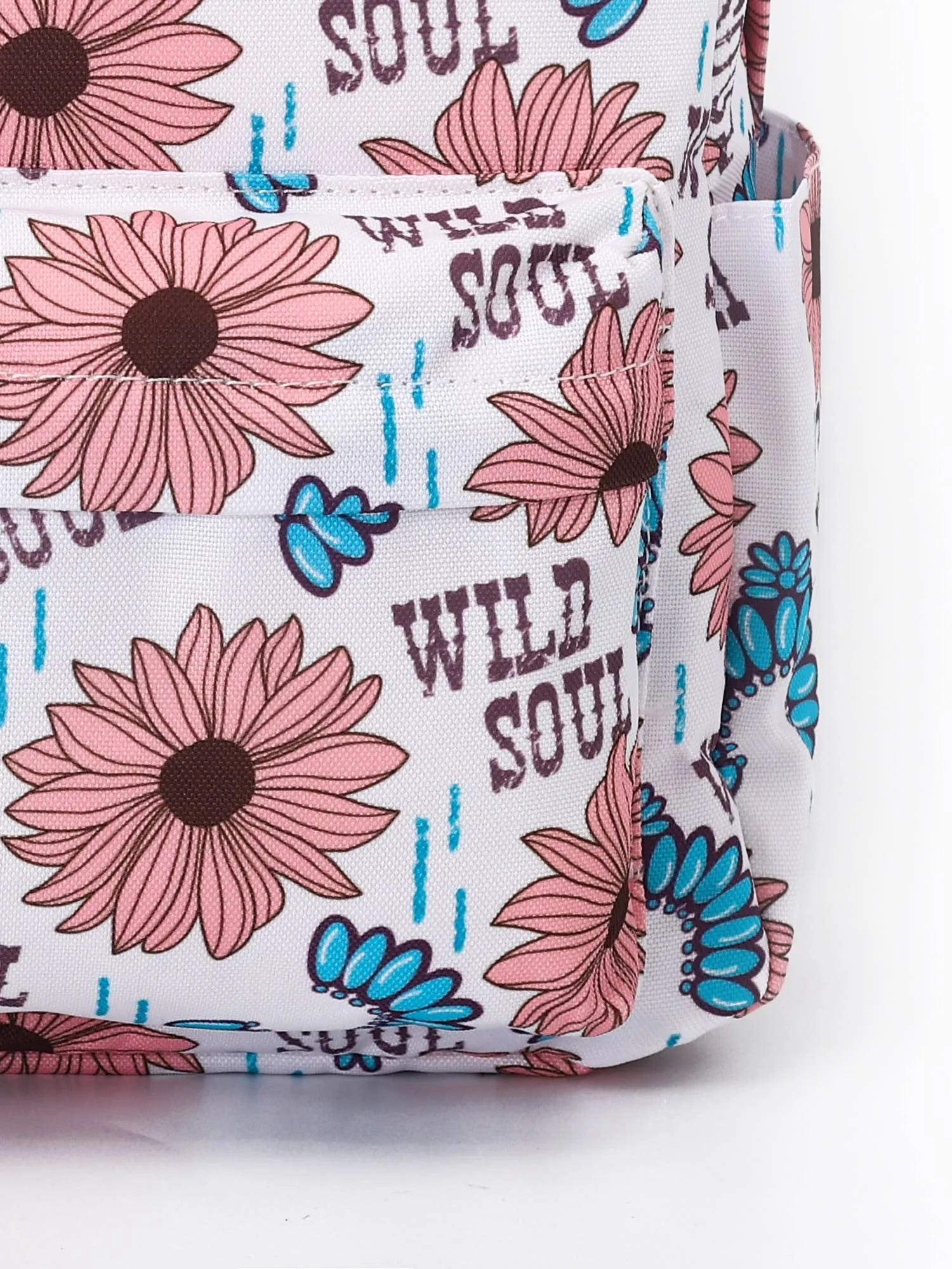 Wild Soul Turquoise & Flowers Book Bag
