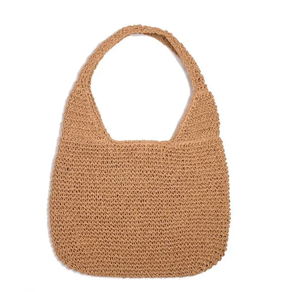 Women Shoulder Bags Wicker Woven Ladies Handbags Handmade Summer Beach Large Totes Bag Bohemia