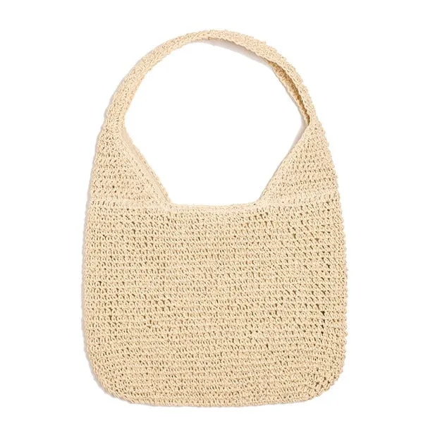 Women Shoulder Bags Wicker Woven Ladies Handbags Handmade Summer Beach Large Totes Bag Bohemia