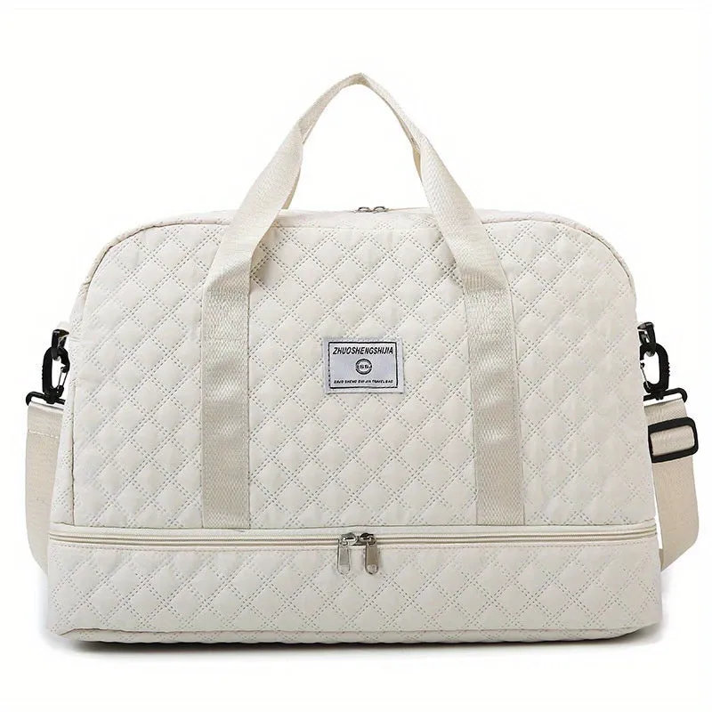 Women's Gym Duffel Bag with Wet Pocket and Shoes Compartment