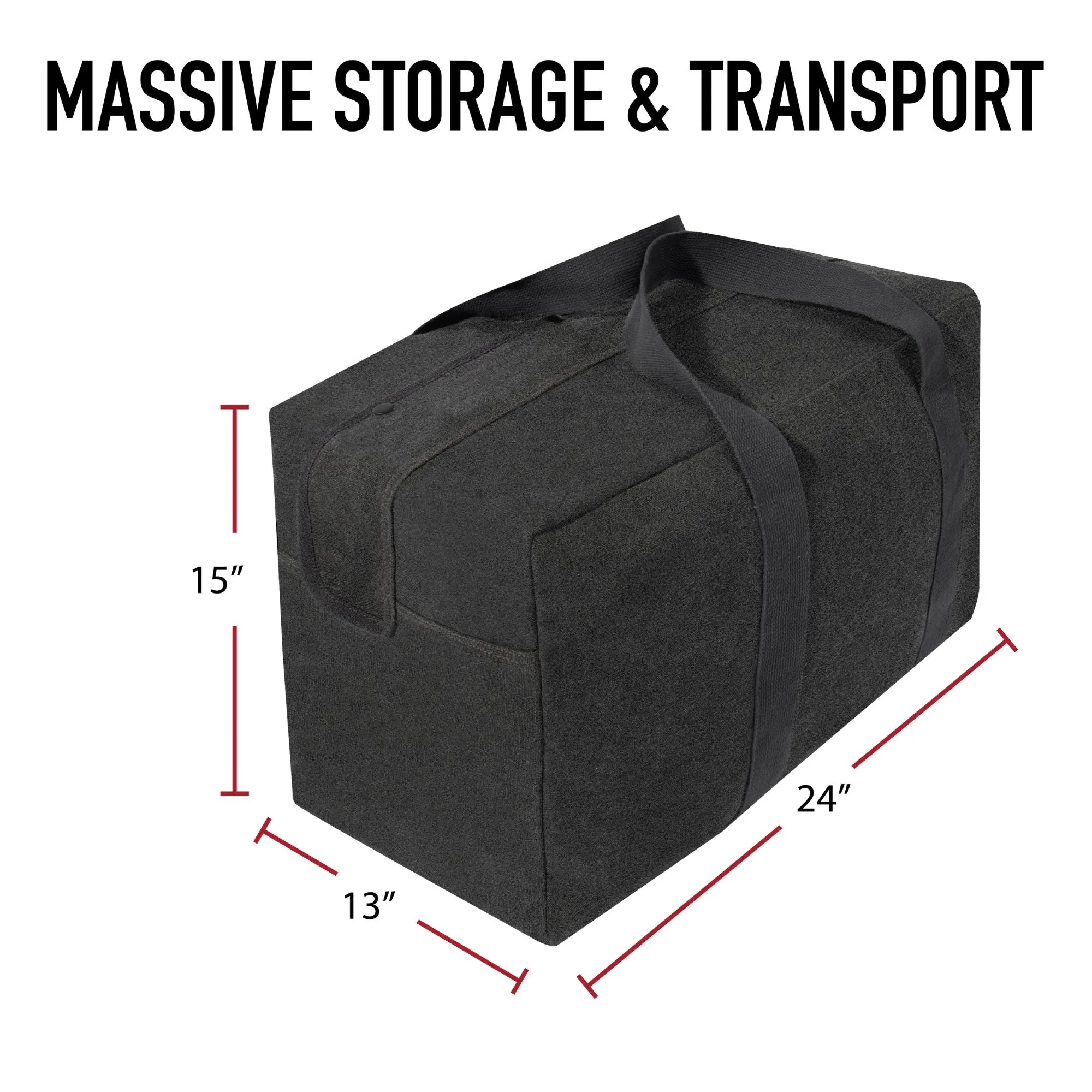 Work Brown - Canvas Parachute Cargo Bag Extra Large Duffle Bag 75L