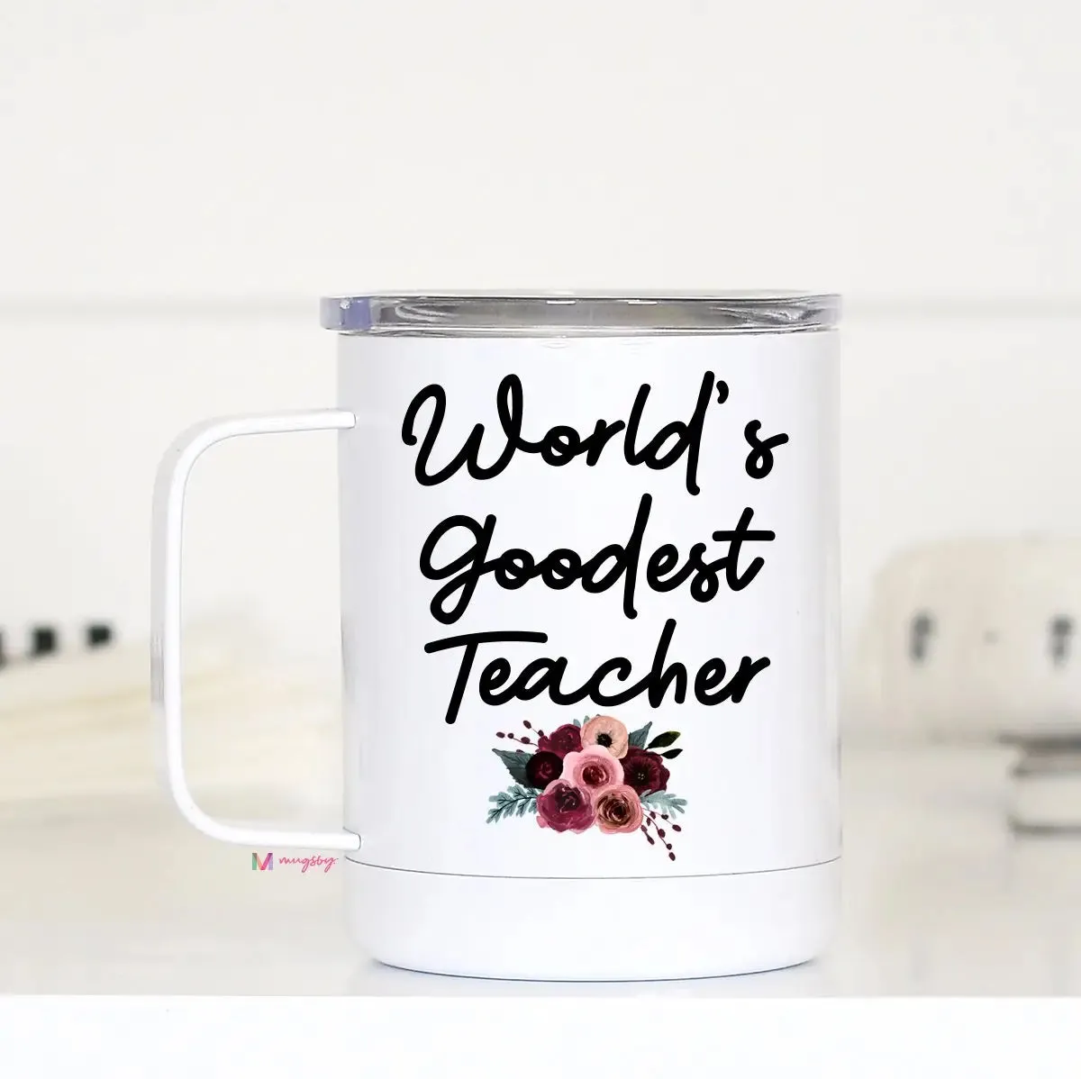 World's Goodest Teacher Travel Mug with Handle