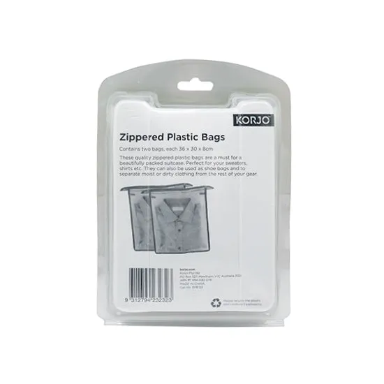 Zippered plastic bags